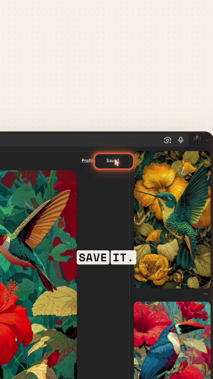 Reel frame: saving the style reference on Pinterest