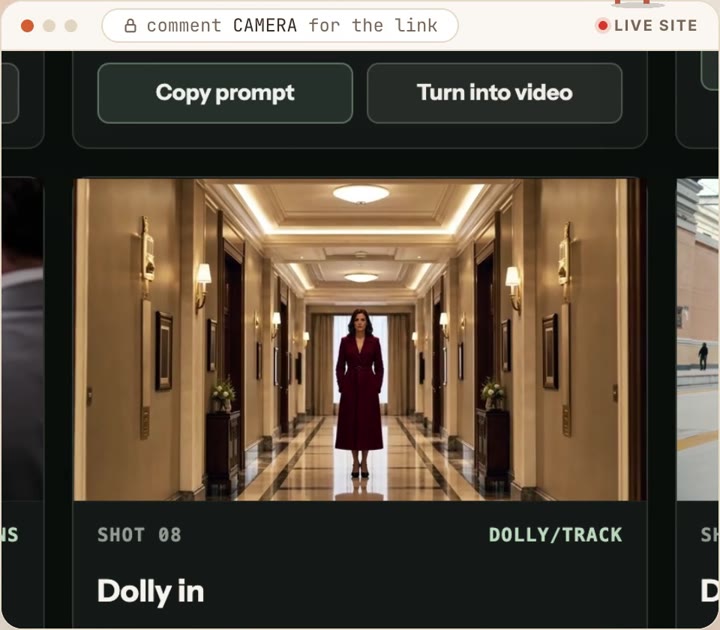 A live preview on the site
