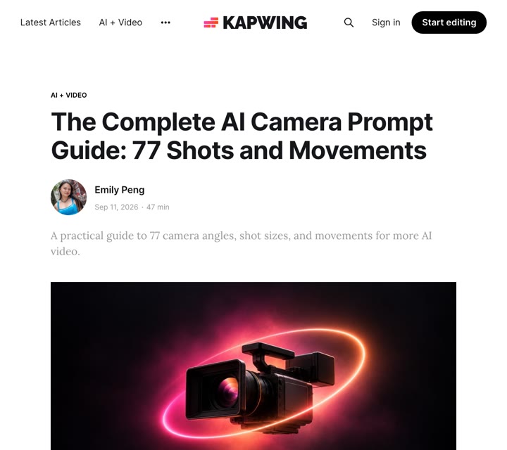 Kapwing camera prompt guide