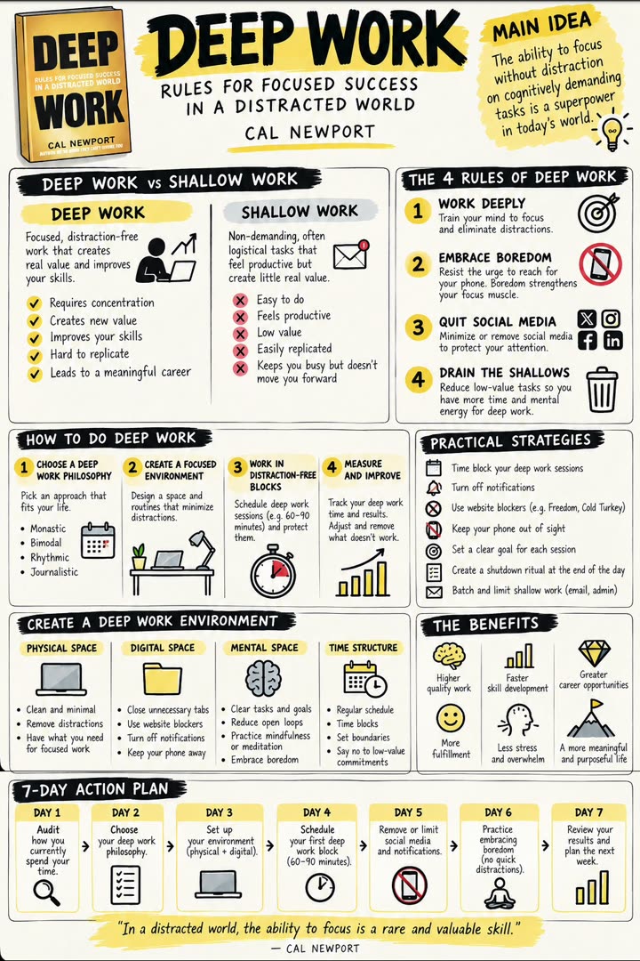 A one-page visual cheat sheet ChatGPT made from a productivity book