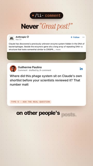 /li-comment writes a real comment