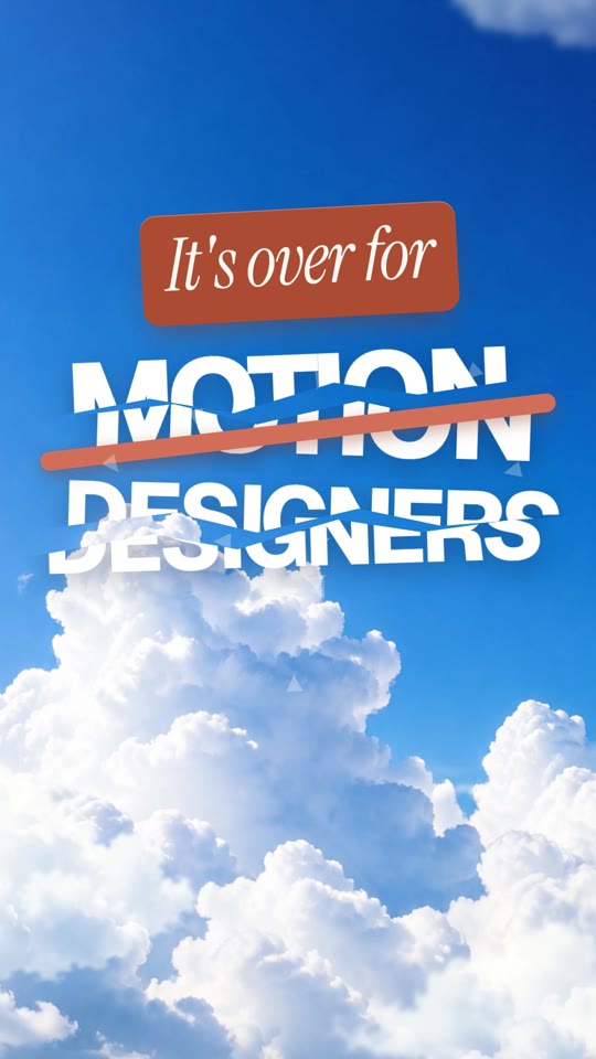 Hook scene: It's over for motion designers