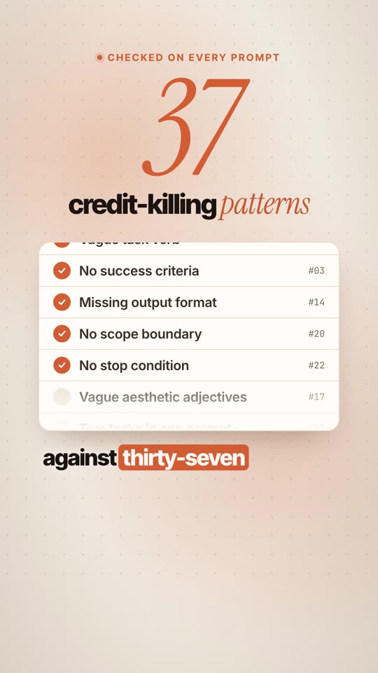 37 credit-killing patterns